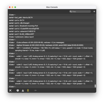 Icube-830 report max console.png